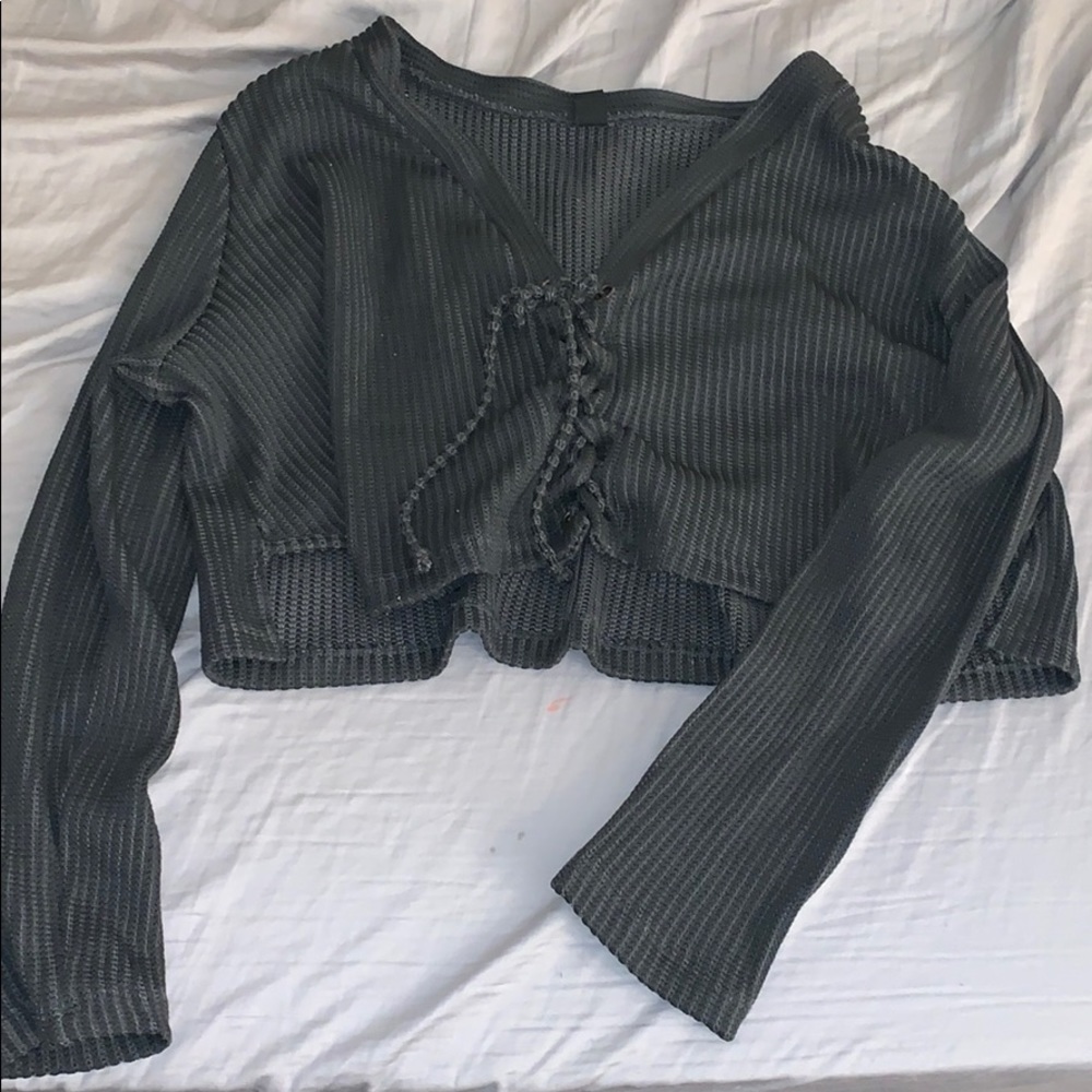 Windsor grey cropped oversized  sweater 💕